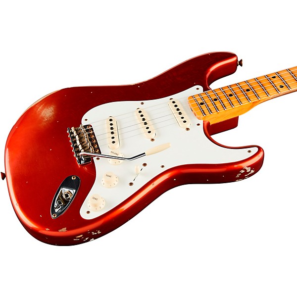 Fender Custom Shop '58 Stratocaster Relic Electric Guitar Faded Aged Candy Apple Red