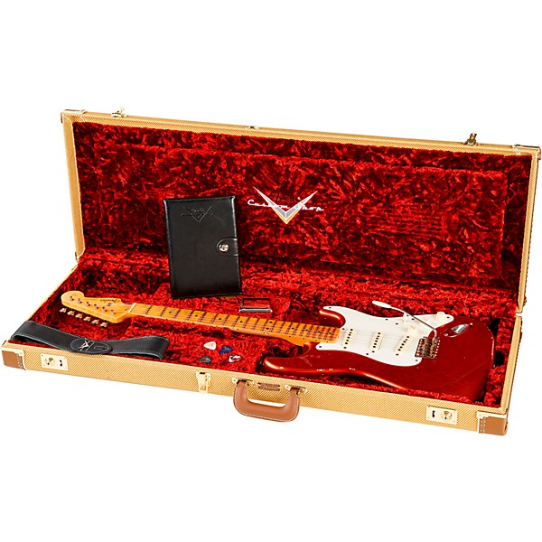 Fender Custom Shop '58 Stratocaster Relic Electric Guitar Faded Aged Candy Apple Red