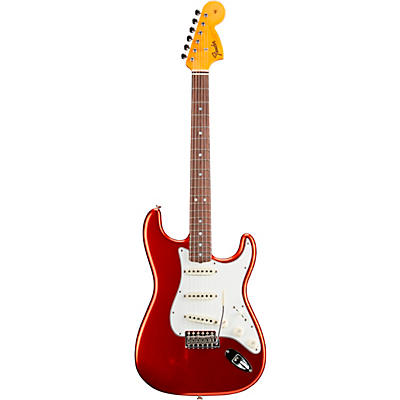Fender Custom Shop '66 Stratocaster Deluxe Closet Classic Electric Guitar Faded Aged Candy Apple Red for sale
