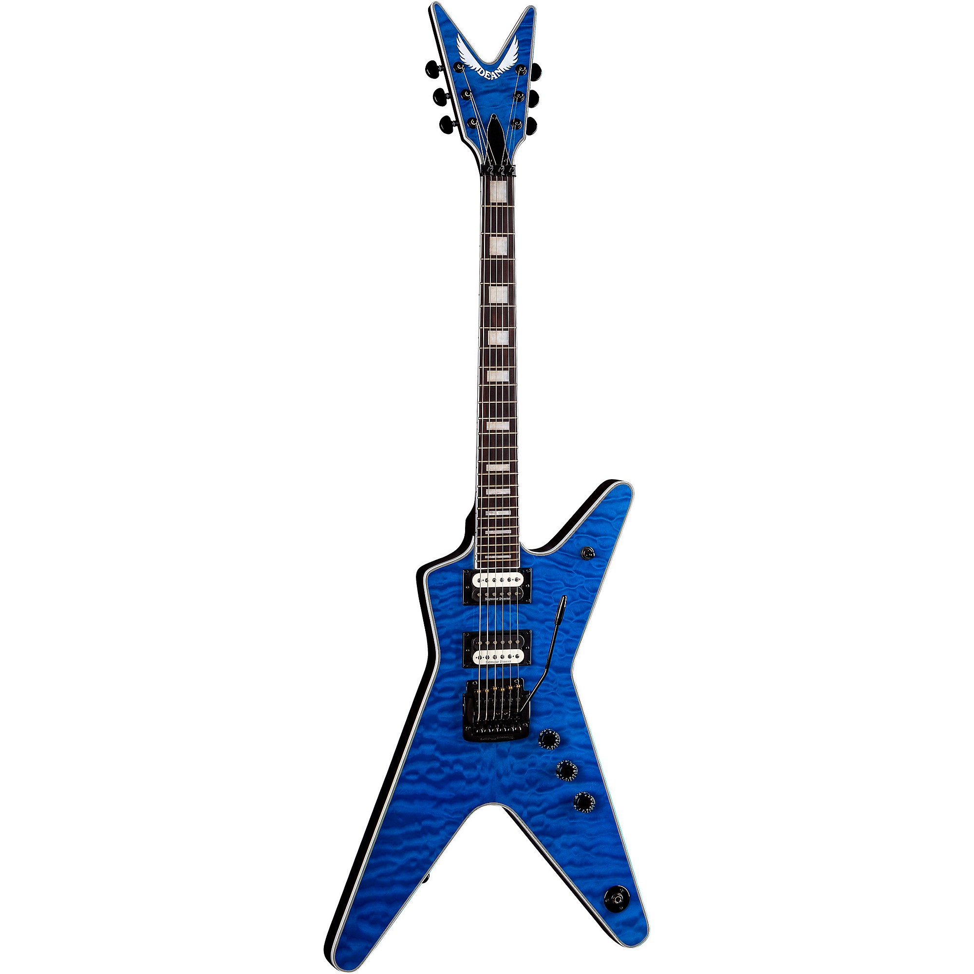 Dean ML Select 24 Quilted Top Electric Guitar Trans Blue | Guitar