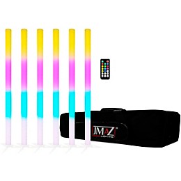 JMAZ Lighting Galaxy Tube 6pk Package with 6 Battery Powered LED Effect Tube