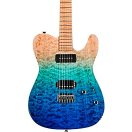 LsL Instruments Bad Bone 290 Deluxe Laguna Gradient Electric Guitar Laguna Blue