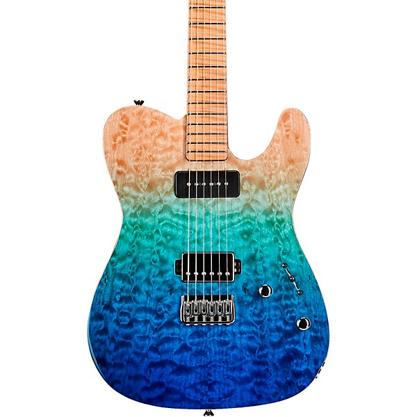 LsL Instruments Bad Bone 290 Deluxe Laguna Gradient Electric Guitar Laguna Blue
