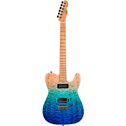LsL Instruments Bad Bone 290 Deluxe Laguna Gradient Electric Guitar Laguna Blue