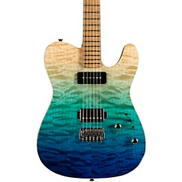 LsL Instruments Bad Bone 290 Deluxe Laguna Gradient Electric Guitar Laguna Blue