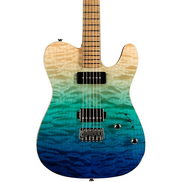 LsL Instruments Bad Bone 290 Deluxe Laguna Gradient Electric Guitar Laguna Blue