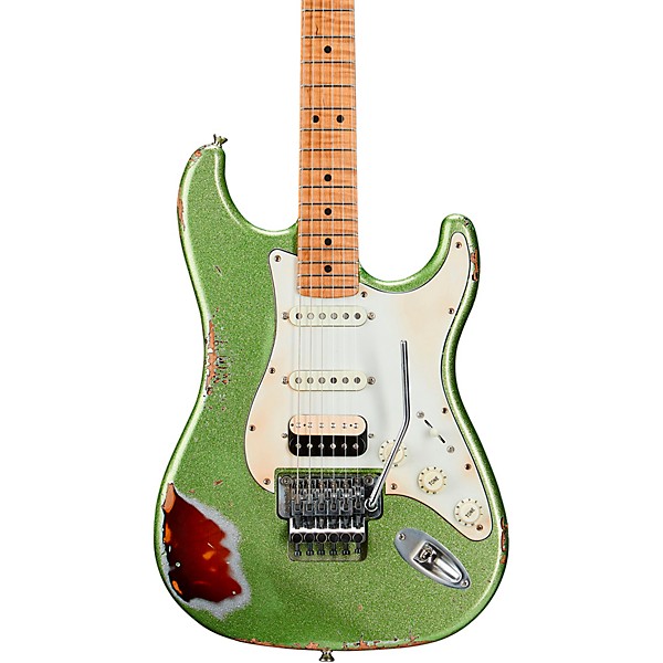 Platinum LsL Instruments Saticoy 22 Electric Guitar - Cactus Green Sparkle  over 3SB Saticoy | Guitar Center