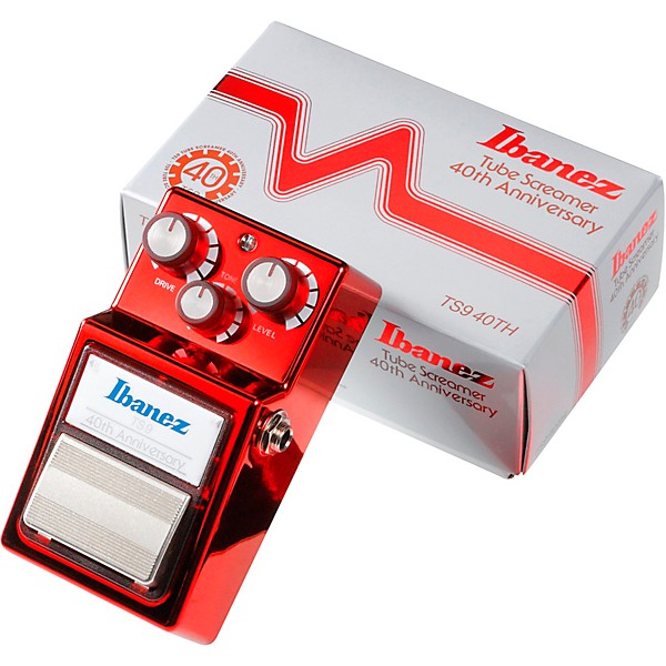 Ibanez 40th Anniversary TS9 Tube Screamer Effects Pedal Red