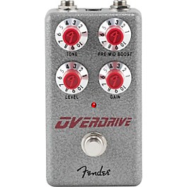 Fender Hammertone Overdrive Effects Pedal Gray and Red