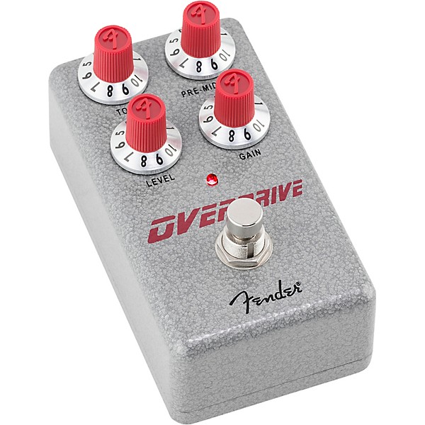 Fender Hammertone Overdrive Effects Pedal Gray and Red
