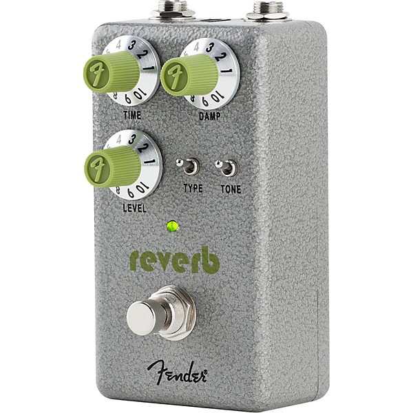 Fender Hammertone Reverb Effects Pedal Gray and Green