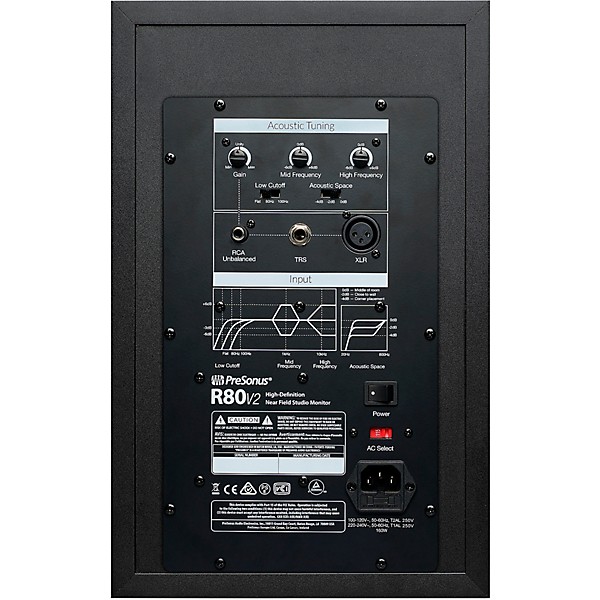 PreSonus R80 V2 Powered Studio Reference Monitors
