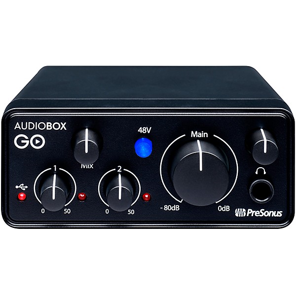 PreSonus AudioBox GO Ultra-Compact Mobile 2x2 USB Audio Interface