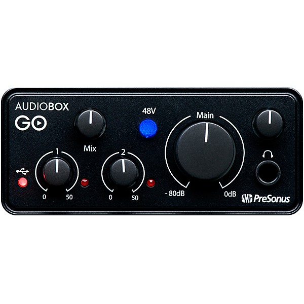 PreSonus AudioBox GO Ultra-Compact Mobile 2x2 USB Audio Interface
