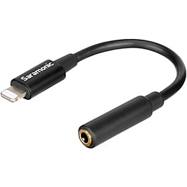 Saramonic SR-C2002 Apple Lightning Connector to Female 3.5mm TRRS Audio Jack Adapter Cable 3"