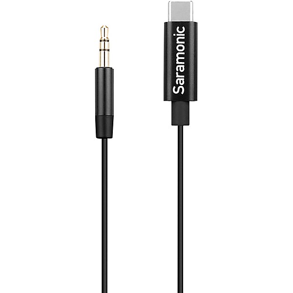 Saramonic SR-C2001 3.5mm Male TRS to USB-C Stereo or Mono Microphone & Audio Adapter Cable 9"