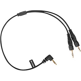 Saramonic SR-C2004 Dual Locking 3.5mm to Single Right-Angled 3.5mm Output Y Cable for Wireless Receivers & more