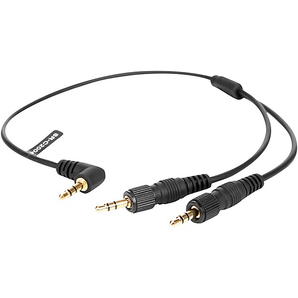 Saramonic SR-C2004 Dual Locking 3.5mm to Single Right-Angled 3.5mm Output Y Cable for Wireless Receivers & more