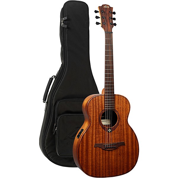 Lag Guitars Tramontane Travel Series Acoustic Electric Guitar Khaya Mahogany Natural