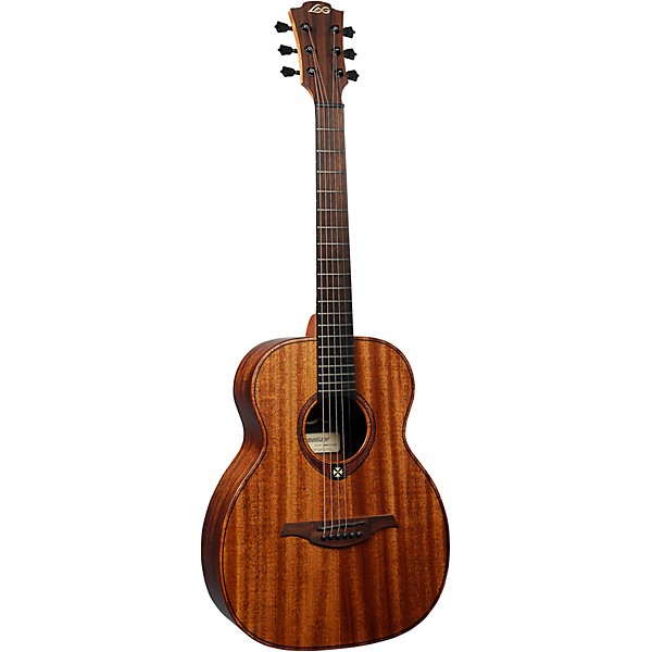 Lag Guitars Tramontane Travel Series Acoustic Electric Guitar Khaya Mahogany Natural