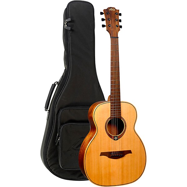 Lag Guitars Tramontane Travel Series Acoustic Guitar Red Cedar and Mahogany Natural