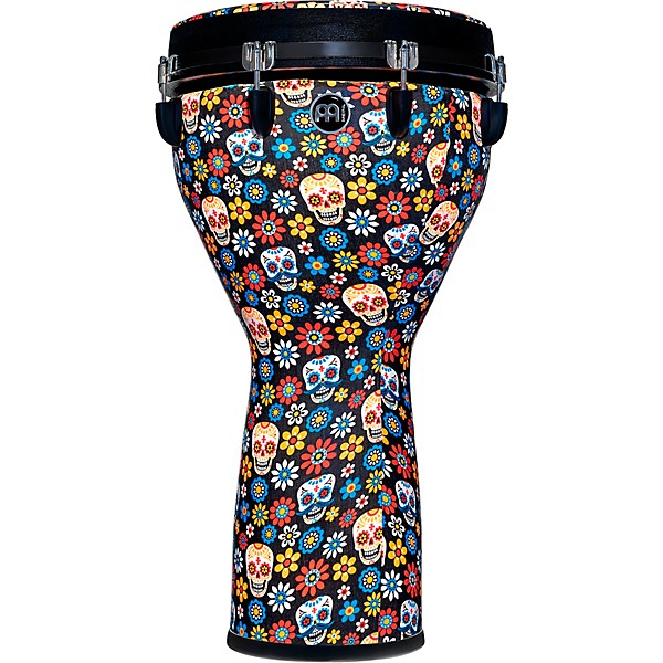 MEINL Jumbo Djembe with Matching Synthetic Designer Head 14 in. Day of the Dead