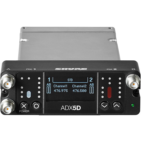 Shure Axient Digital ADX5D Dual-Channel Portable Wireless Receiver Band A