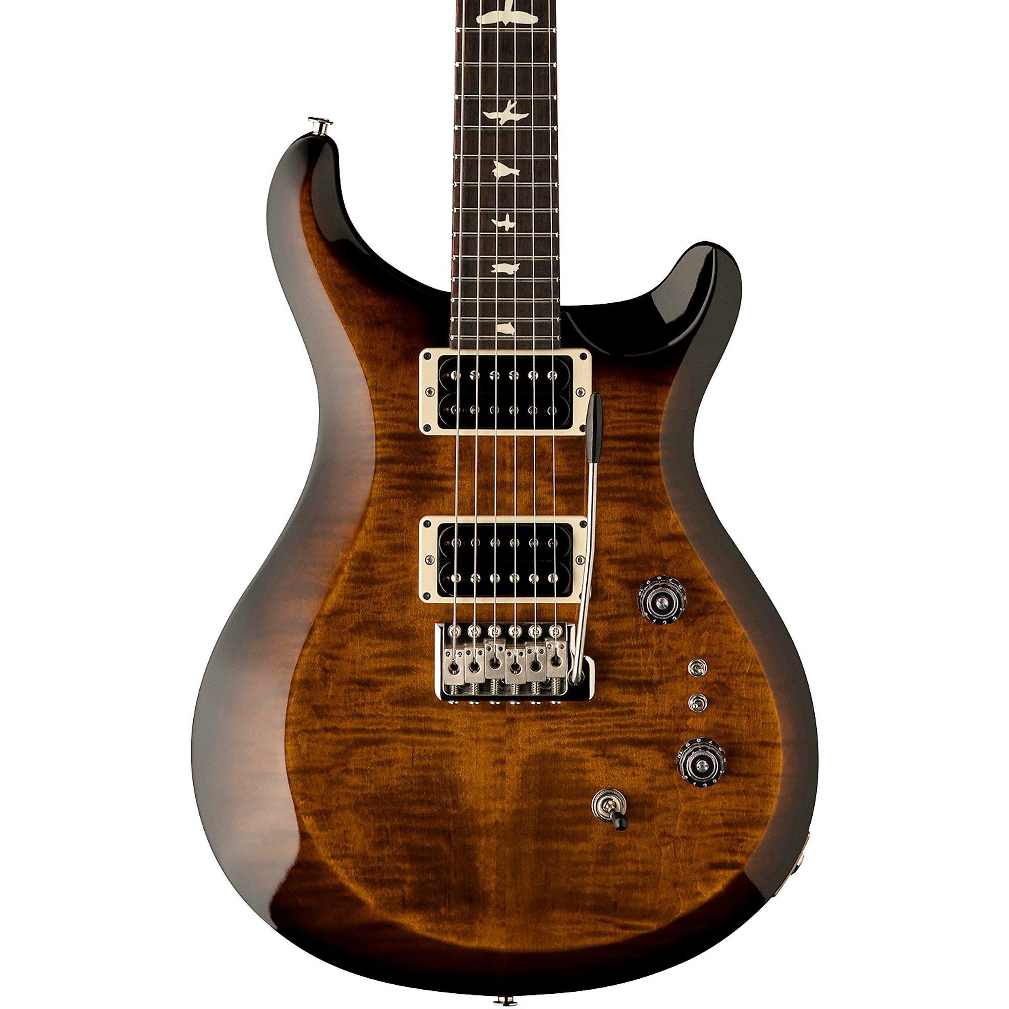 PRS S2 Custom 24 08 Electric Guitar Black Amber | Guitar Center