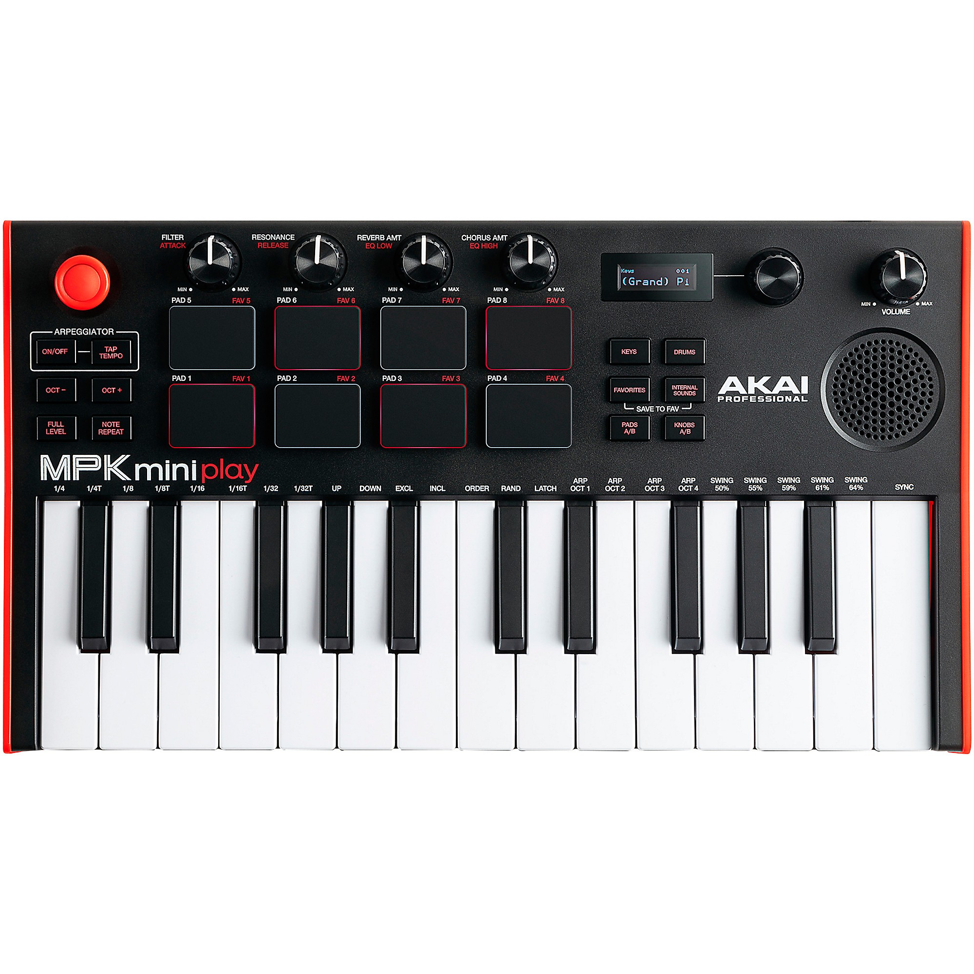 Akai Professional MPK mini play mk3 Mini Controller Keyboard With Built-in  Speaker