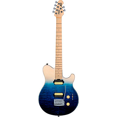 Sterling By Music Man Axis Quilted Maple Electric Guitar Spectrum Blue for sale