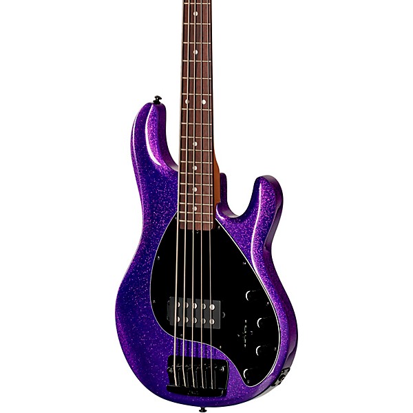Sterling by Music Man StingRay Ray35 Sparkle 5-String Electric Bass Purple Sparkle