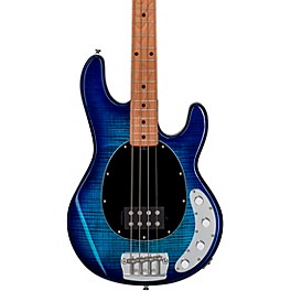 Sterling by Music Man StingRay Ray34 Fl... Sterling by Music Man StingRay Ray34 Flame Maple Electric Bass Guitar Neptune Blue