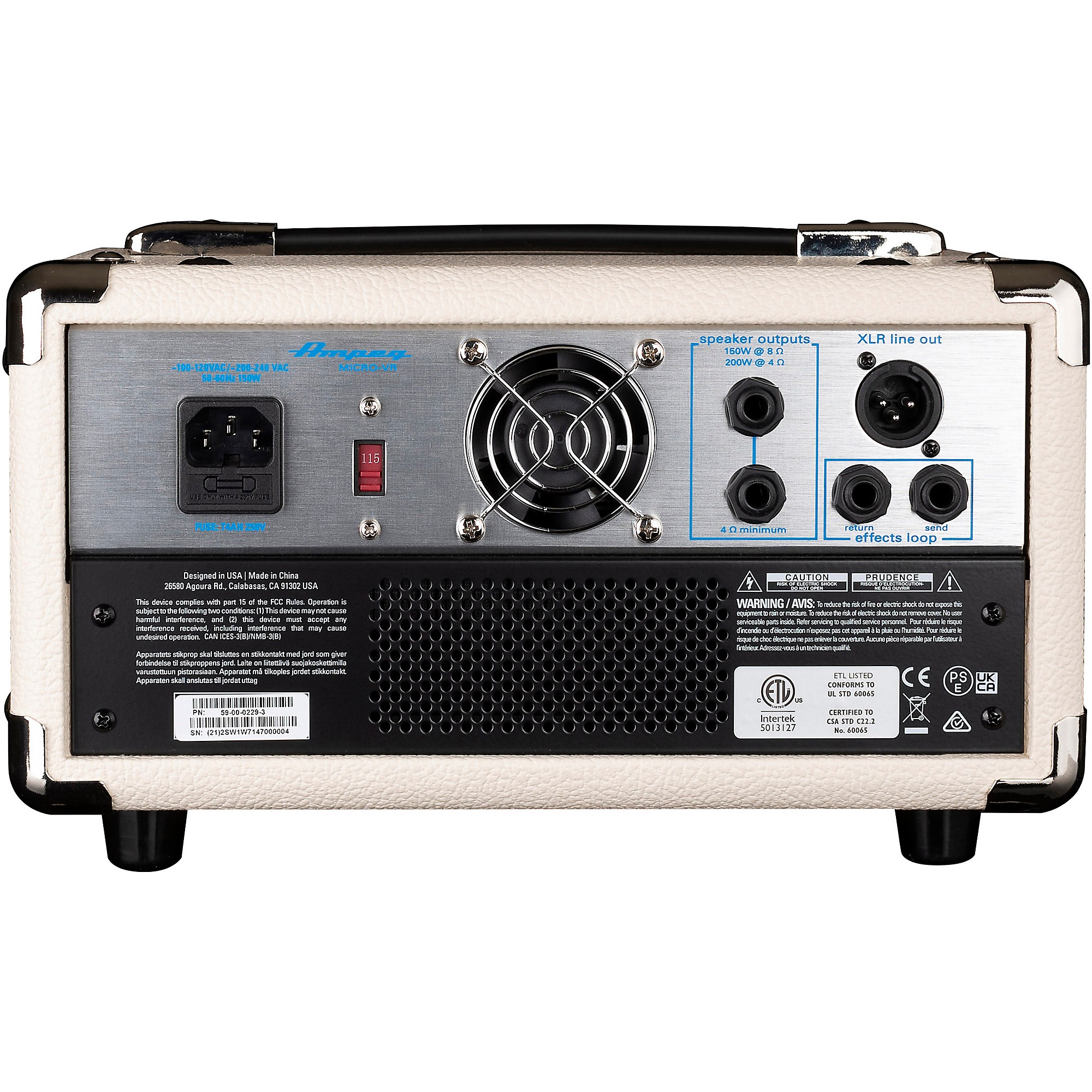 Ampeg SVT Micro-VR Limited Edition 200W Bass Amp Head White Ampeg SVT Micro-VR Limited Edition 200W Bass Amp Head White