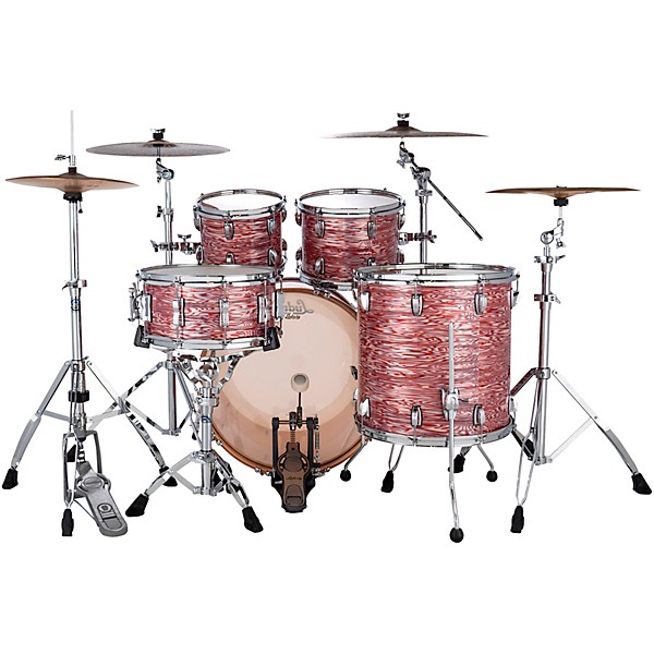 Ludwig Classic Maple 4-Piece MOD Shell Pack With 22" Bass Drum Pink Oyster