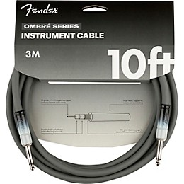 Fender Ombre Straight to Straight Instrument Cable 10 ft. Silver Smoke