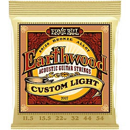 Ernie Ball Earthwood 80/20 Custom Light Bronze Acoustic Guitar Strings 11.5-54