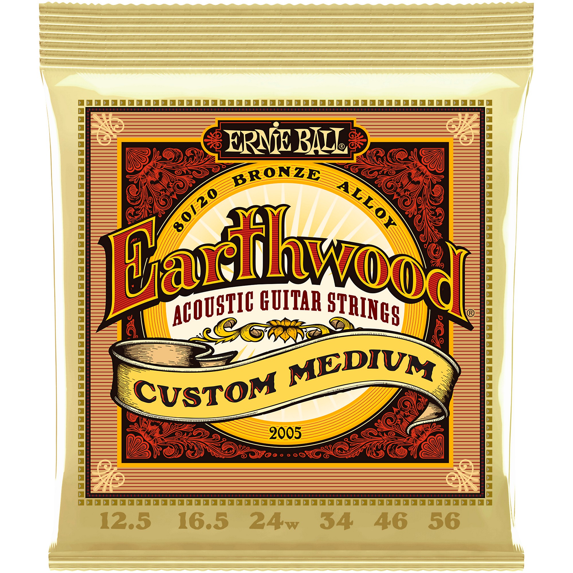 Ernie Ball Earthwood 80 20 Custom Medium Bronze Acoustic Guitar