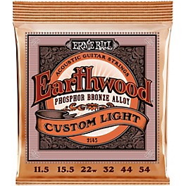 Ernie Ball Earthwood Phosphor Bronze Custom Light Acoustic Strings 11.5-54