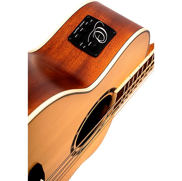 Ortega D7CE 4-String Acoustic Electric Cutaway Bass Guitar Natural