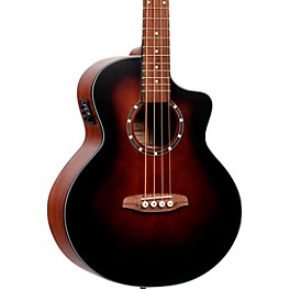 Ortega D7CE 4-String Acoustic Electric Cutaway Ba... Ortega D7CE 4-String Acoustic Electric Cutaway Bass Guitar Bourbon Burst