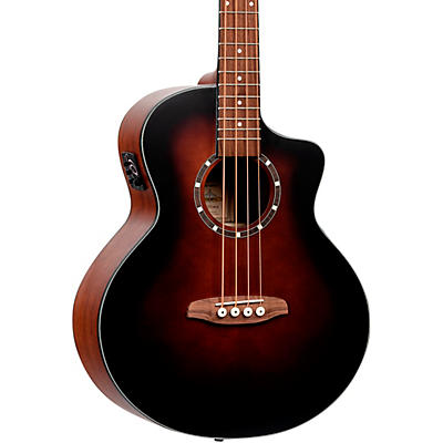 Ortega D7ce 4-String Acoustic Electric Cutaway Bass Guitar Bourbon Burst for sale