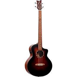 Ortega D7CE 4-String Acoustic Electric Cutaway Bass Guitar Bourbon Burst