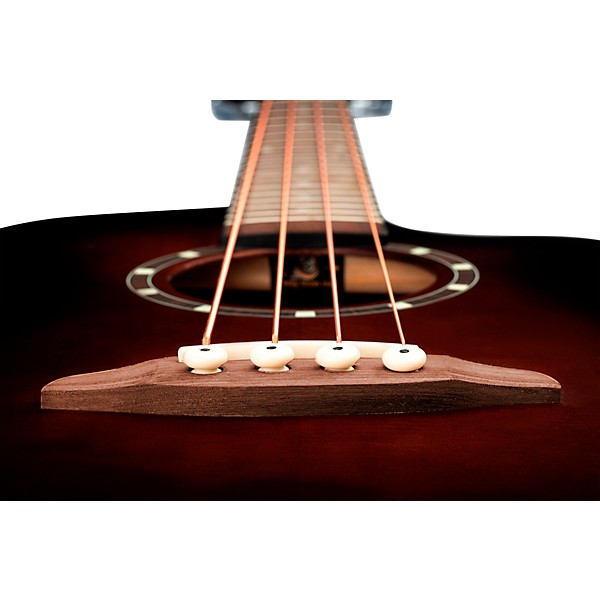 Ortega D7CE 4-String Acoustic Electric Cutaway Bass Guitar Bourbon Burst
