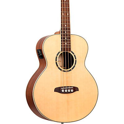 Ortega D7e 4-String Acoustic/Electric Bass Guitar Natural for sale
