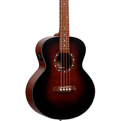 Ortega D7e 4-String Acoustic/Electric Bass Guitar Bourbon Burst for sale