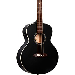 Ortega D7E 4-String Acoustic/Electric Bass Guitar Satin Black