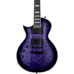 ESP LTD EC-1000 Quilted Maple Left-Handed Electric Guitar See Thru Purple