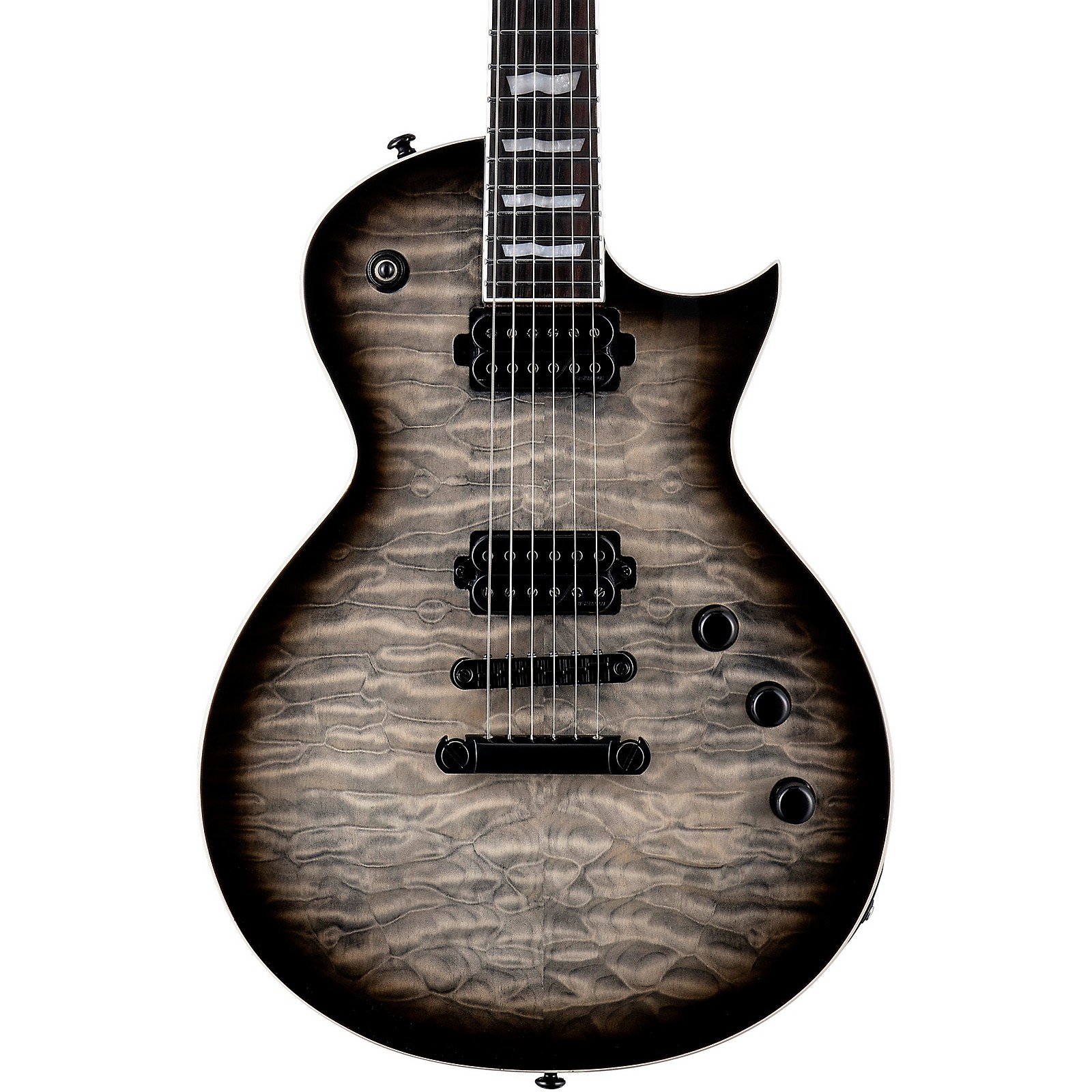 ESP LTD EC-1000T Quilted Maple Electric Guitar Charcoal Burst | Guitar ...