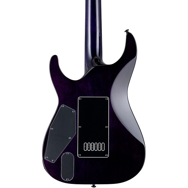 ESP LTD H-1000 EverTune Quilted Maple Electric Guitar See Thru Purple Sunburst