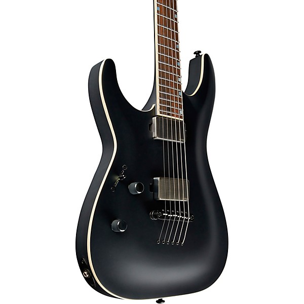 ESP LTD MH-1000 Baritone Left-Handed Electric Guitar Black Satin